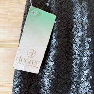 NWT Black Sequin Skirt by Decree Sz XS